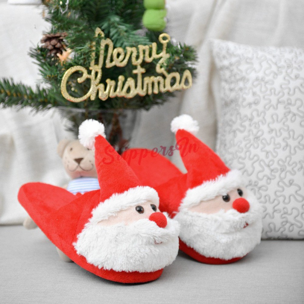 Christmas Slippers for Adults and Big Kids Open Heel Slippers