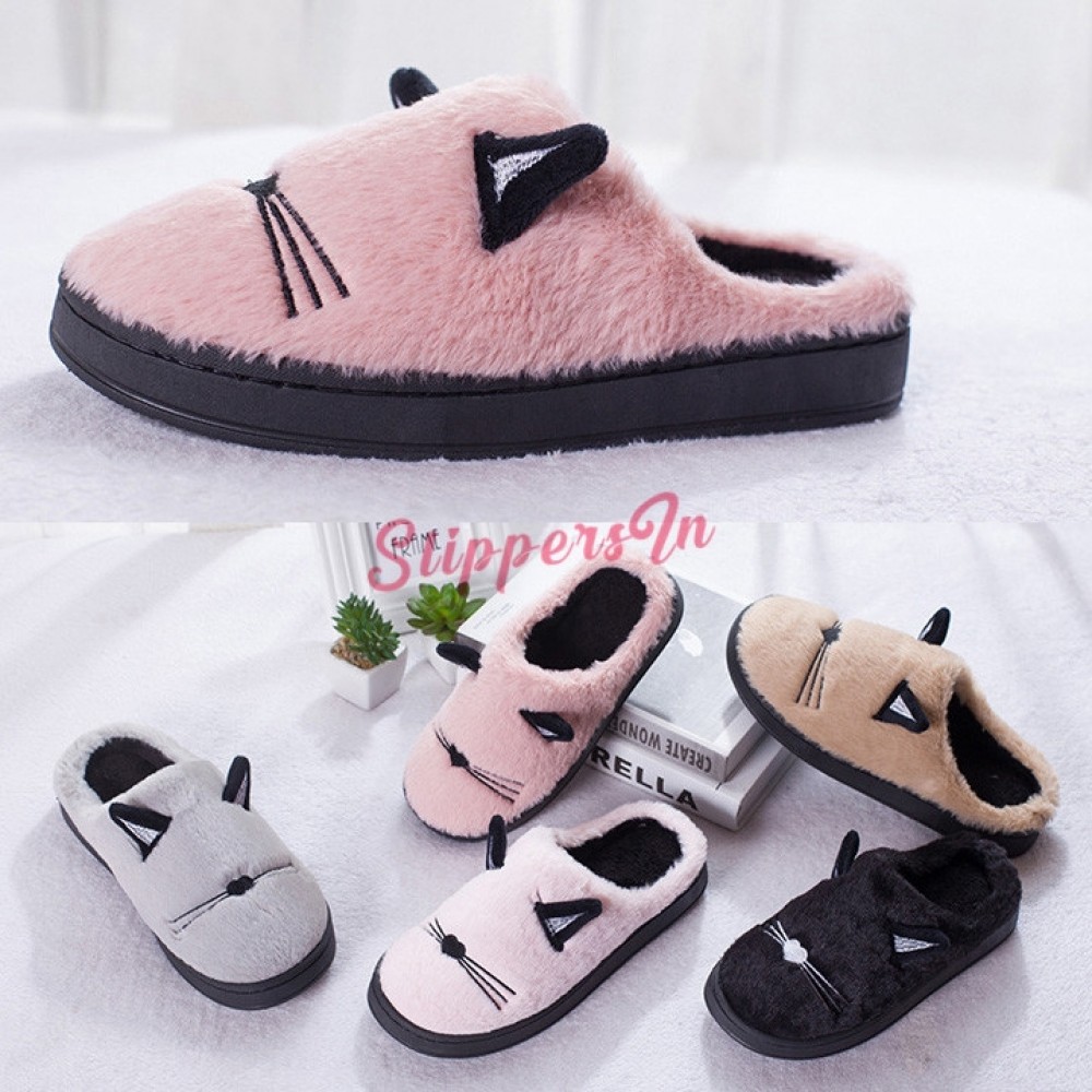 Cute Cat Slippers for Women and Men 