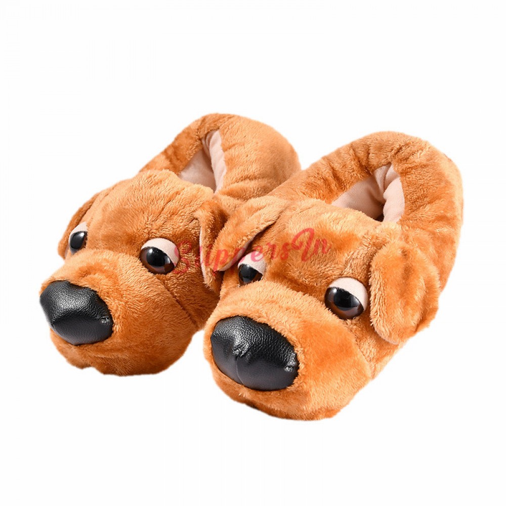 Cute Dog Slippers for Adults Fuzzy Animal Slipper Shoes