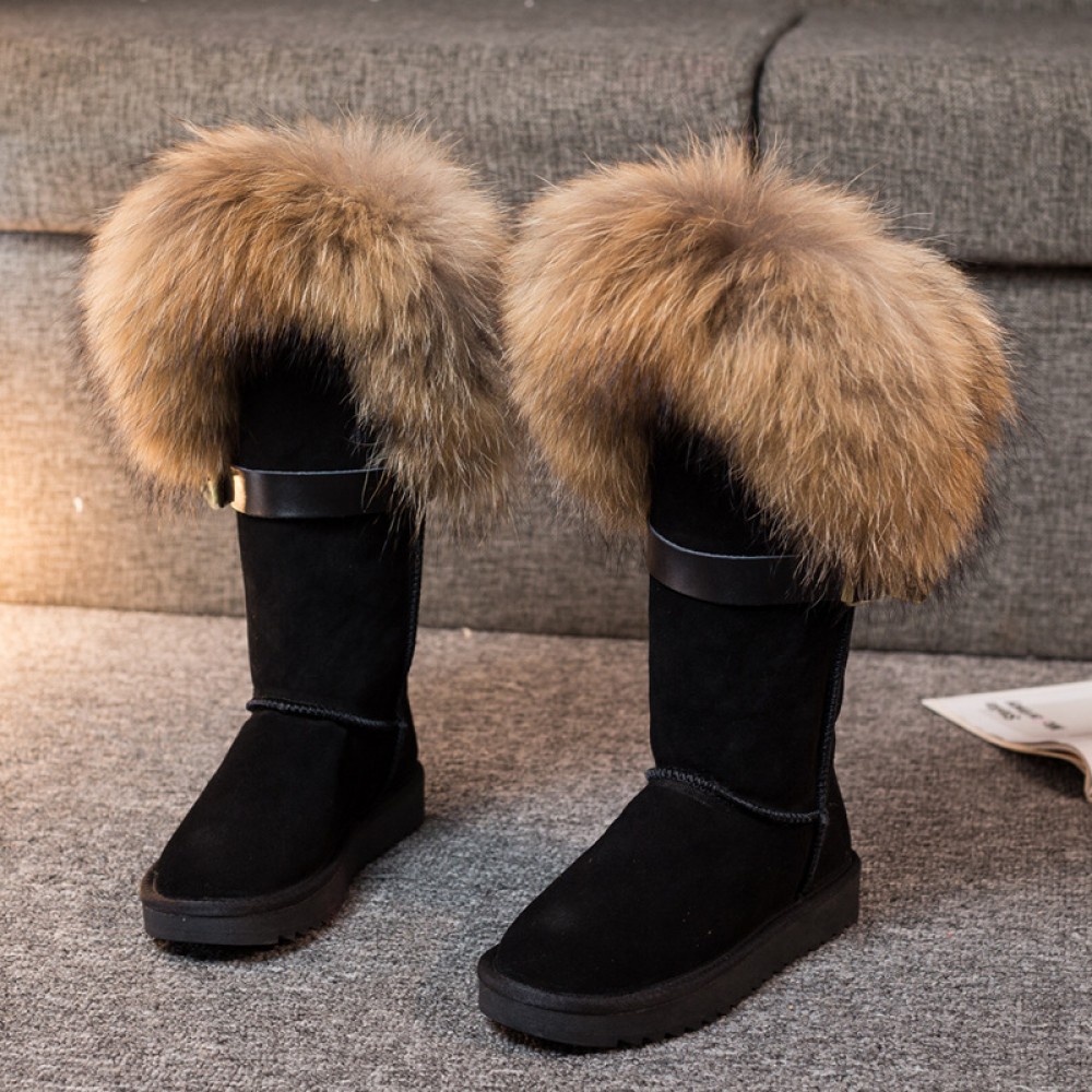 womens furry snow boots
