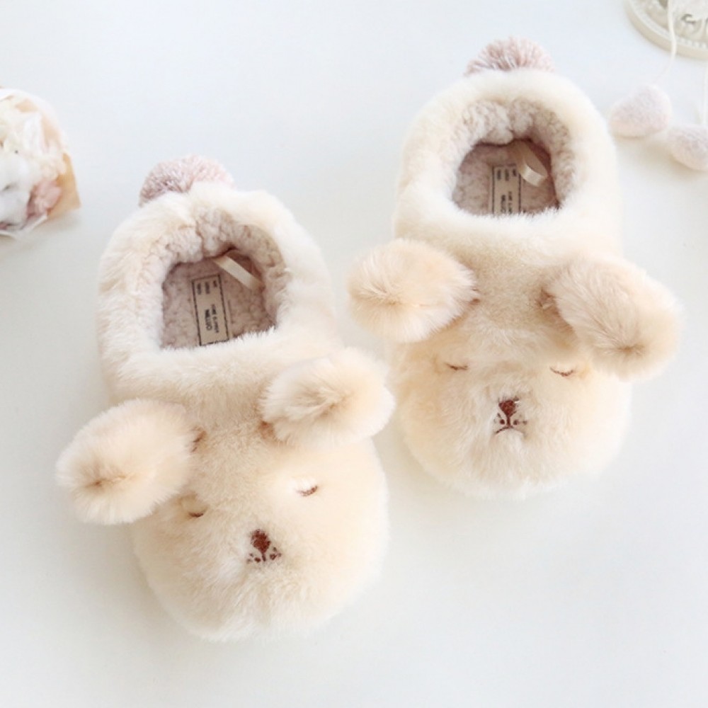 fluffy dog slippers
