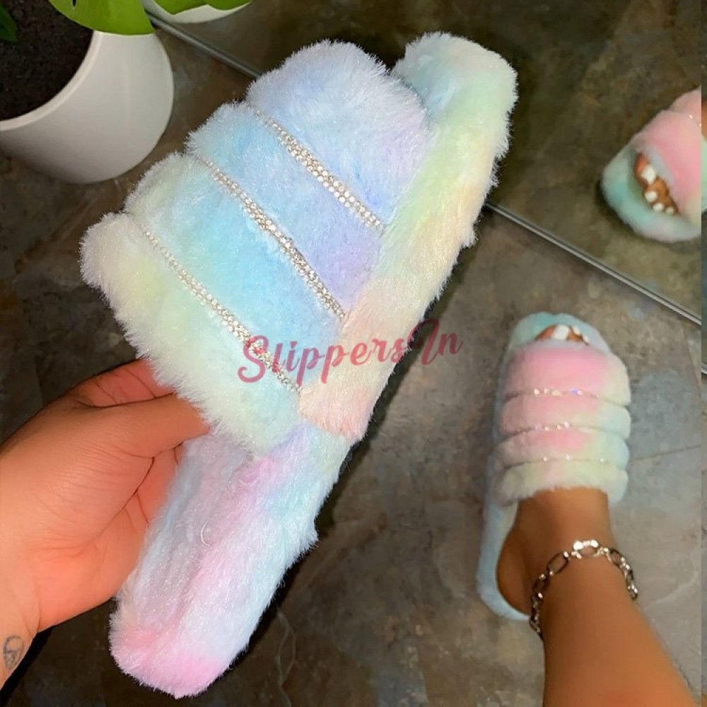 fluffy plush slippers