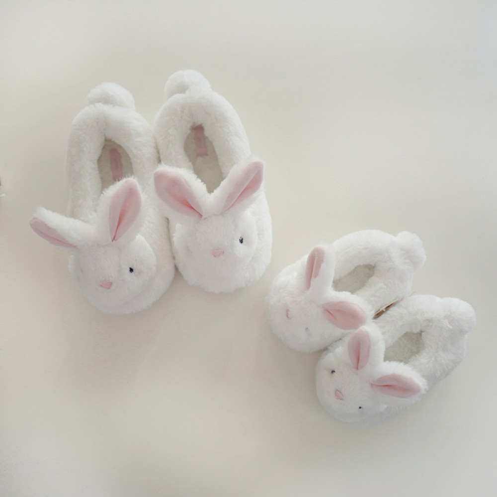Cute Kids Bunny Slippers Fuzzy Closed 