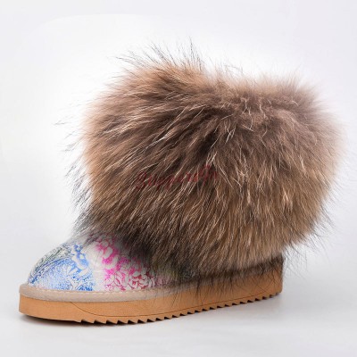 leather boots with fur trim